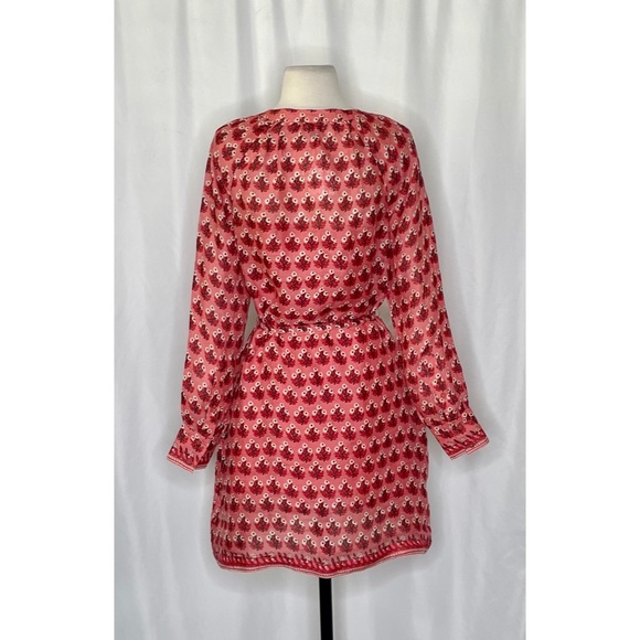 NWT!! J. CREW Cabana Mini Dress Block Print Ramie Coral Multi Cover Up XXS - Picture 10 of 16